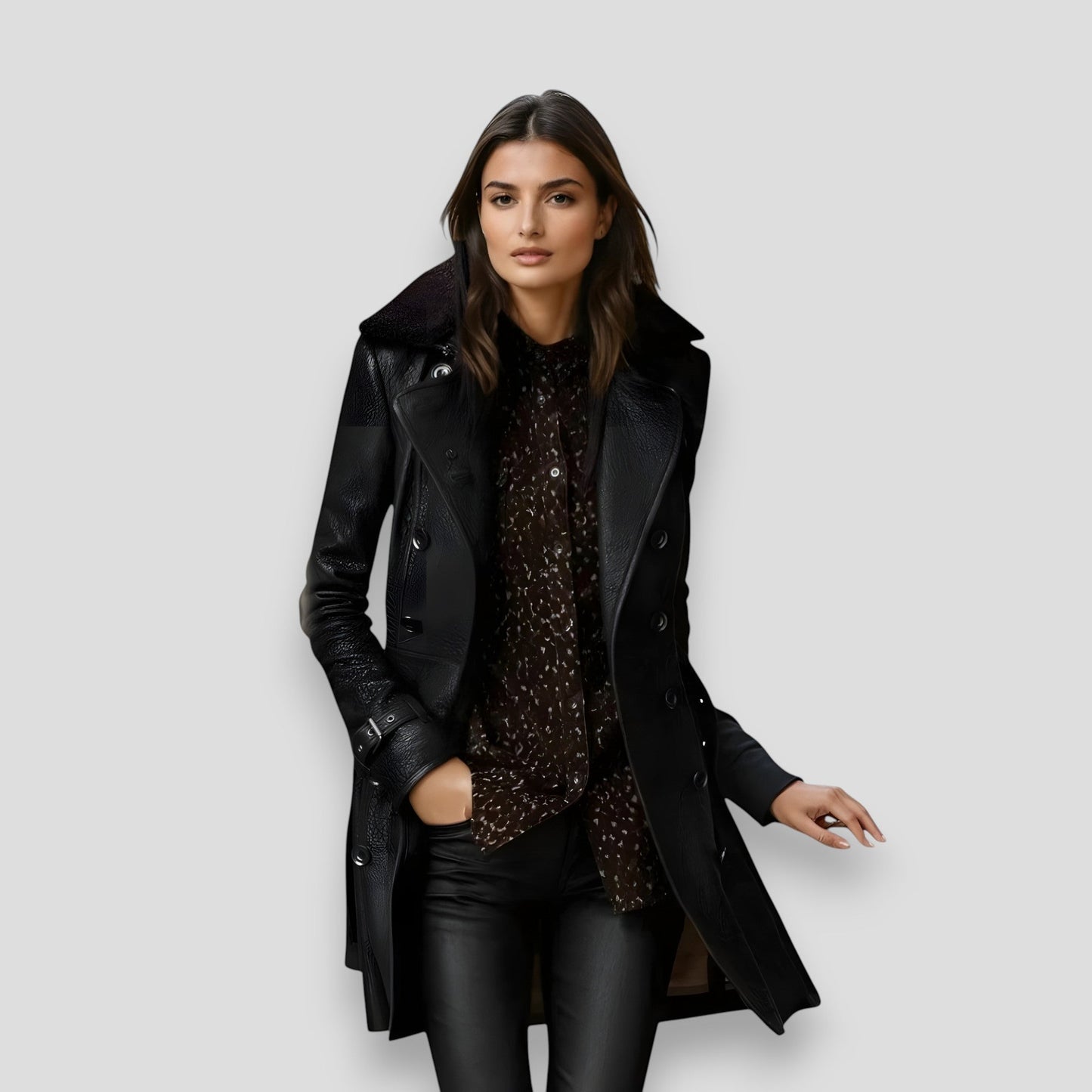 Birgit | Abrigo elegante de cuero