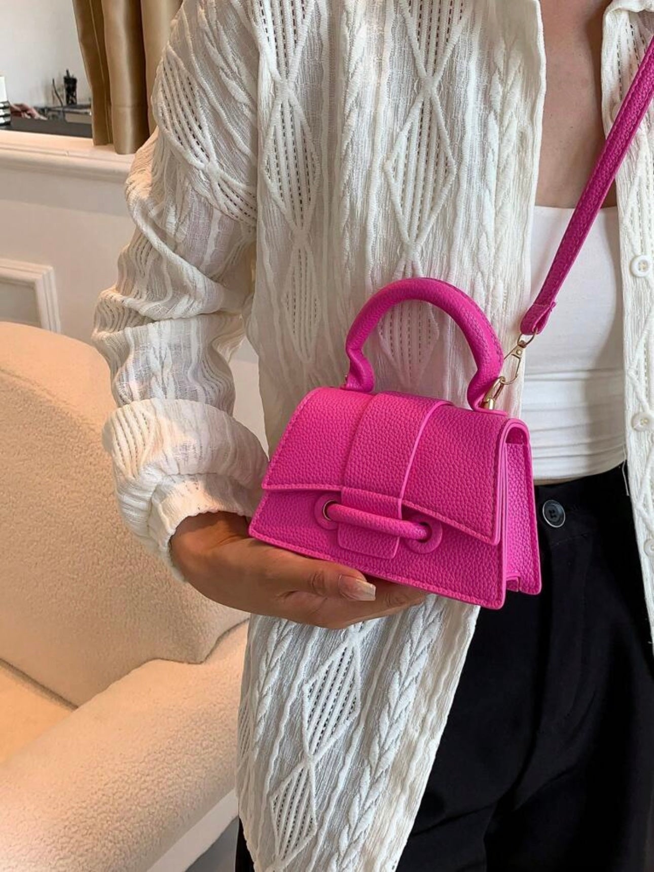 Kelly Pink | Bolso tipo Kelly rosa
