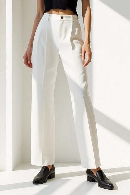 Lila | Pantalón recto blanco