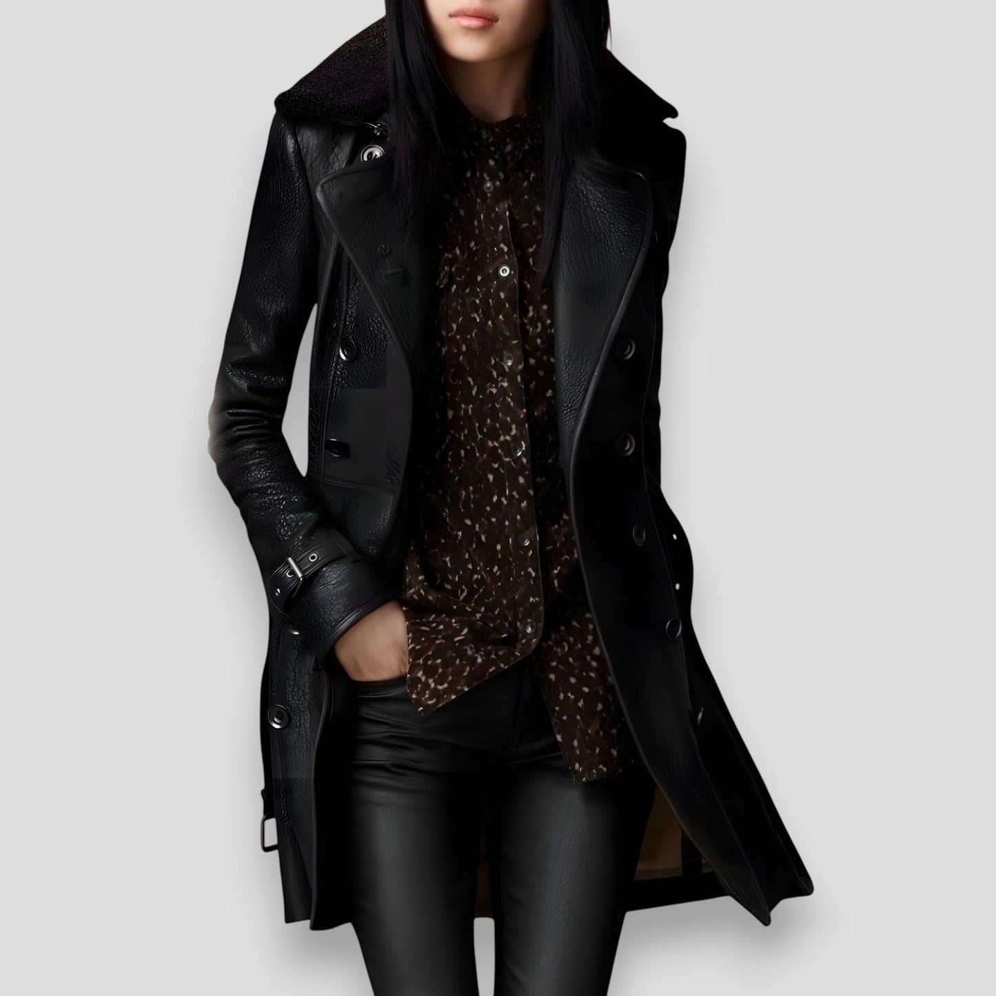 Birgit | Abrigo elegante de cuero