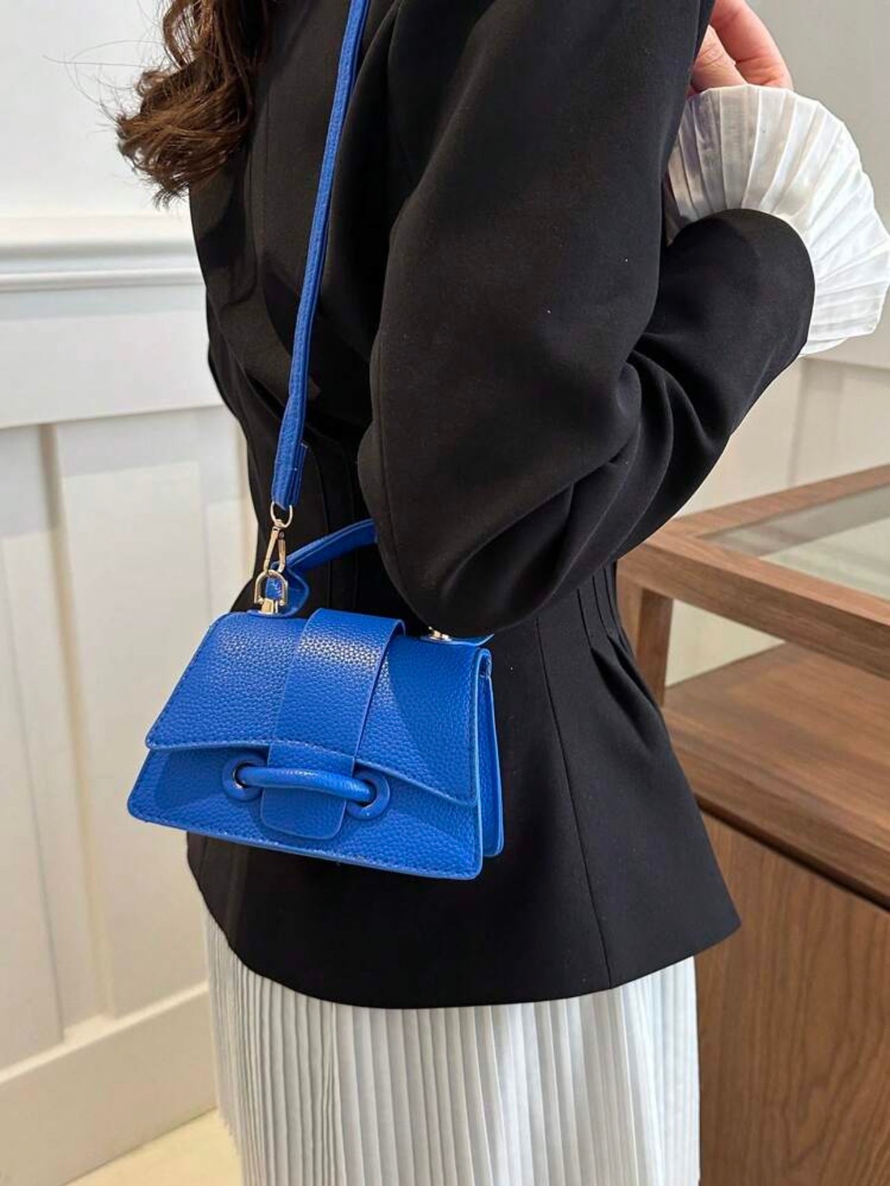 Kelly Blu | Bolso tipo Kelly azul