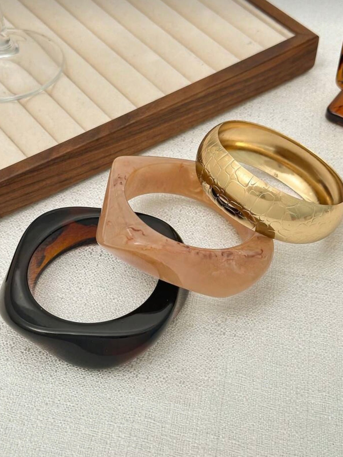 Soleil | Pulsera con detalles dorados