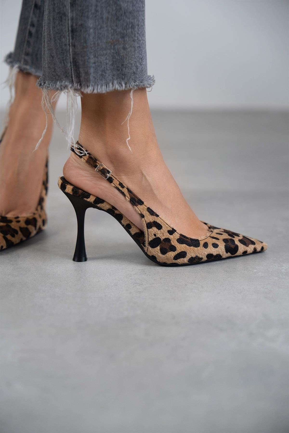 LEONORE | Zapatos de tacón con estampado de leopardo
